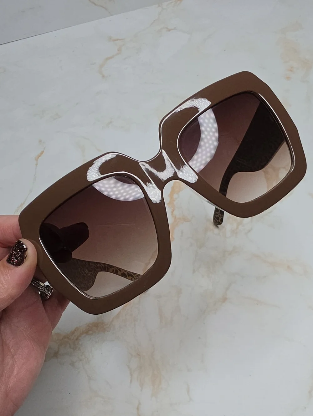 Circus by Sam Edelman™ Brown Square Oversized Sunglasses